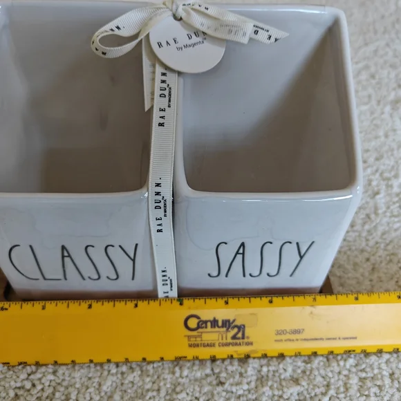 Rae Dunn Classy Sassy Ceramic Organizer - Picture 2 of 5